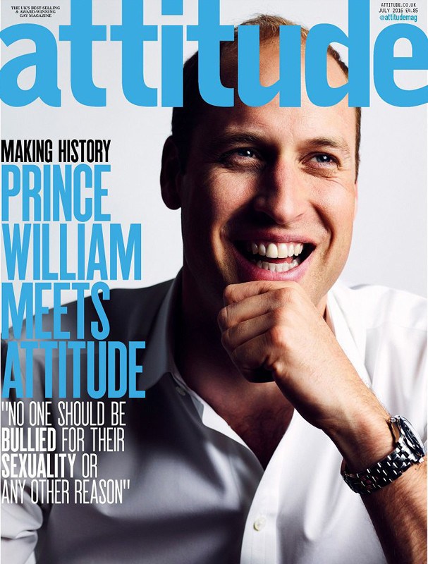 Príncipe William na capa da Attitude (Foto: Divulgação)